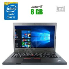 Ультрабук Lenovo ThinkPad L470 / 14" (1366x768) TN / Intel Core i5-6300U (2 (4) ядра по 2.4 - 3.0 GHz) / 8 GB DDR4 / 256 GB SSD / Intel HD Graphics 620 / WebCam / Windows 10
