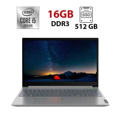 Ультрабук Б-клас Lenovo ThinkBook 15-IML / 15.6" (1920x1080) IPS / Intel Core i7-10510U (4 (8) ядра по 1.8 - 4.9 GHz) / 16 GB DDR4 / 512 GB SSD / Intel UHD Graphics / WebCam