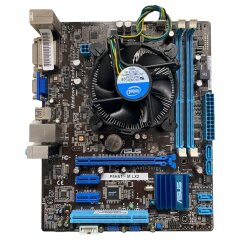 Комплект: Материнская плата Asus P8H61-M LX2 / 8 GB DDR3 / Задняя заглушка + Intel Core i5-2400 (4 ядра по 3.1 - 3.4 GHz) + Кулер BOX