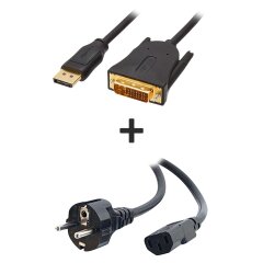 Кабель с DisplayPort на DVI + Кабель питания