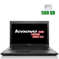 Ноутбук Lenovo B590 / 15.6" (1366x768) TN / Intel Celeron 1000M (2 ядра по 1.8 GHz) / 4 GB DDR3 / 500 GB HDD / Intel HD Graphics / WebCam / Без АКБ