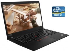 Ультрабук Lenovo ThinkPad T490s / 14" (1920x1080) IPS Touch / Intel Core i5-8365U (4 (8) ядра по 1.6 - 4.1 GHz) / 16 GB DDR4 / 256 GB SSD / Intel UHD Graphics / WebCam / Win 10 Pro