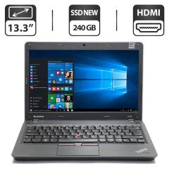 Ноутбук Lenovo ThinkPad Edge E320 / 13.3'' (1366x768) TN / Intel Core i3-2350M (2 (4) ядра по 2.3 GHz) / 4 GB DDR3 / 240 GB SSD / Intel HD Graphics 3000 / WebCam / Win 10 Pro