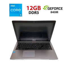 Ноутбук Б-класс Asus F550L / 15.6" (1920x1080) TN / Intel Core i5-4210U (2 (4) ядра по 1.7 - 2.7 GHz) / 12 GB DDR3 / 512 GB SSD / nVidia GeForce 840M, 2 GB GDDR3, 64-bit / WebCam / Win 10 Home Lic