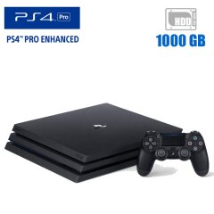 Игровая консоль Sony Playstation PS4 Pro / AMD Jaguar x86-64 (8 ядер по 2.1 GHz) / 8 GB GDDR5 / 1000 GB HDD / AMD Radeon GPU / Blu-Ray / WiFi + джойстик
