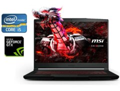 Игровой ноутбук MSI GF63 Thin 10SC / 15.6" (1920x1080) IPS / Intel Core i5-10500H (6 (12) ядер по 2.5 - 4.5 GHz) / 16 GB DDR4 / 1000 GB SSD / nVidia GeForce GTX 1650 Max-Q, 4 GB GDDR6, 128-bit / WebCam / Win 10 Home