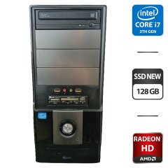 Компьютер Thermaltake Tower / Intel Core i7-3770K (4 (8) ядра по 3.5 - 3.9 GHz) / 8 GB DDR3 / 128 GB SSD NEW / AMD Radeon HD 7850, 1 GB GDDR5, 256-bit / 430W / DVD-ROM