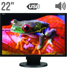 Монитор Б-класс NEC MultiSync EA221WM Black / 22" (1680x1050) TN+film / DVI, VGA, USB / Встроенные колонки 2x 1W