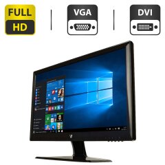 Монитор Б-класс V7 LED215W2 / 22" (1920x1080) TN / VGA, DVI / VESA 75x75 + Блок питания, кабель DVI