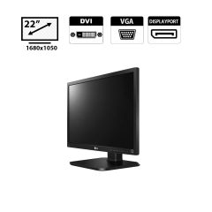 Монитор LG 22BK55WY-B / 22" (1680x1050) TN / 1x DisplayPort, 1x DVI, 1x VGA