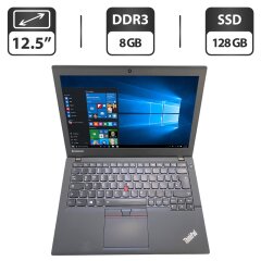 Нетбук Lenovo ThinkPad X250 / 12.5" (1366x768) TN / Intel Core i5-5300U (2 (4) ядра по 2.3 - 2.9 GHz) / 8 GB DDR3 / 128 GB SSD / Intel HD Graphics 5500 / WebCam