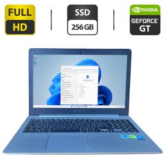 Ноутбук Б-класс Asus R553L / 15.6" (1920x1080) TN / Intel Core i5-4200U (2 (4) ядра по 1.6 - 2.6 GHz) / 8 GB DDR3 / 256 GB SSD / nVidia GeForce GT 740M, 2 GB GDDR3, 64-bit / WebCam / DVD-ROM