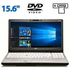 Ноутбук Fujitsu Lifebook E751 / 15.6" (1366x768) TN / Intel Core i3-2310M (2 (4) ядра по 2.1 GHz) / 4 GB DDR3 / 320 GB HDD / Intel HD Graphics 3000 / WebCam / DVD-ROM / Windows 10 Pro