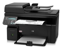 Принтер HP LaserJet M1212nf (CE841A) / лазерная монохромная печать / 1200x1200 dpi / Legal (Max Print Size) / до 18 стр/мин / 1x USB Type-B, 1x LAN (RJ-45), 1x LAN (RJ-11)