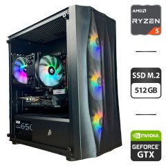 Сборка под заказ: игровой ПК 1stPlayer X3-M Black Tower / AMD Ryzen 5 3600 (6 (12) ядер по 3.6 - 4.2 GHz) / 16 GB DDR4 / 512 GB SSD M.2 / nVidia GeForce GTX 1660 Super, 6 GB GDDR6, 192-bit / 550W