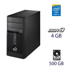 Системный блок Fujitsu P500 Tower / Intel Core i3-2100 (2 (4) ядра по 3.1 GHz) / 4 GB DDR3 / 500 GB HDD