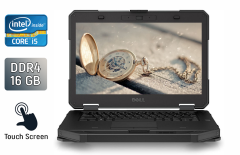 Защищенный ноутбук Dell Rugged Latitude 5414 / 14" (1920x1080) IPS Touch / Intel Core i5-6300U (2 (4) ядра по 2.4 - 3.0 GHz) / 16 GB DDR4 / 480 GB SSD / Intel HD Graphics 520 / WebCam / TouchID / Windows 10
