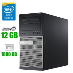 Комп'ютер Dell Optiplex 7020 Tower / Intel Core i7-4770 (4 (8) ядра по 3.4 - 3.9 GHz) / 12 GB DDR3 / 1000 GB HDD / Intel HD Graphics 4600 / DVD-ROM