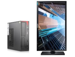 Комплект ПК: Fujitsu Esprimo E420 E85+ SFF / Intel Core i5-4460 (4 ядра по 3.2 - 3.4 GHz) / 16 GB DDR3 / 480 GB SSD / Intel HD Graphics 4600 + Монитор Samsung S24E450D / 24" (1920x1080) TN + клавиатура и мышь