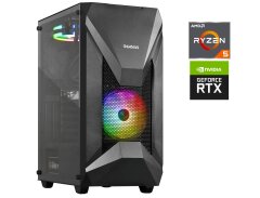 Ігровий ПК Gamdias Athena E1 Elite Glass Tower / AMD Ryzen 5 3600 (6 (12) ядер по 3.6 - 4.2 GHz) / 16 GB DDR4 / 512 GB SSD M.2 / nVidia GeForce RTX 3070, 8 GB GDDR6, 256-bit / 600W / Win 11