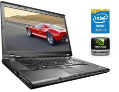 Мобільна робоча станція Б-клас Lenovo ThinkPad W530 / 15.6" (1600x900) TN / Intel Core i7-3720QM (4 (8) ядра по 2.6 - 3.6 GHz) / 4 GB DDR3 / 120 GB SSD / nVidia Quadro K1000M, 2 GB DDR3, 128-bit / WebCam / DVD-RW