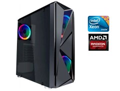 Игровой ПК 1stPlayer Tower / Intel Xeon E3-1241 v3 (4 (8) ядра по 3.5 - 3.9 GHz) / 16 GB DDR3 / 240 GB SSD + 500 GB HDD / AMD Radeon RX 470, 4 GB GDDR5, 256-bit / 500W