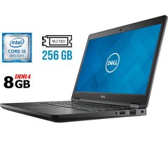 Ноутбук Б-клас Dell Latitude 5491 / 14" (1920x1080) IPS Touch / Intel Core i5-8400H (4 (8) ядра по 2.5 - 4.2 GHz) / 8 GB DDR4 / 256 GB SSD M.2 / Intel UHD Graphics 630 / WebCam / USB 3.1 / HDMI / Windows 10 ліцензія