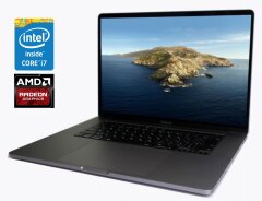 Игровой ультрабук Б-класс Apple MacBook Pro 2017 A1707 / 15.4" (2880x1800) IPS / Intel Core i7-4810MQ (4 (8) ядра по 2.8 - 3.8 GHz) / 16 GB DDR4 / 256 GB SSD / AMD Radeon Pro 555, 2 GB GDDR5, 128-bit / WebCam / MacOS
