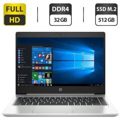 Ультрабук Б-клас HP ProBook 445 G7 / 14" (1920x1080) IPS / AMD Ryzen 5 4500U (6 ядер по 2.3 - 4.0 GHz) / 32 GB DDR4 / 512 GB SSD M.2 / AMD Radeon RX Vega 6 / WebCam / HDMI / USB Type-C / Windows 10 Pro