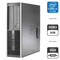 Комп'ютер HP Compaq Elite 8200 SFF / Intel Core i5-2400 (4 ядра по 3.1 - 3.4 GHz) / 8 GB DDR3 / 250 GB HDD / Intel HD Graphics 2000 / VGA