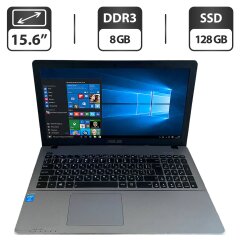 Ноутбук Asus F550L / 15.6" (1366x768) TN / Intel Core i5-4200U (2 (4) ядра по 1.6 - 2.6 GHz) / 8 GB DDR3 / 128 GB SSD / Intel HD Graphics 4400 / WebCam / HDMI