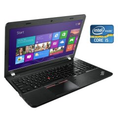 Ноутбук Б-класс Lenovo ThinkPad E550 / 15.6" (1920x1080) TN / Intel Core i5-5200U (2 (4) ядра по 2.2 - 2.7 GHz) / 8 GB DDR3 / 192 GB SSD / Intel HD Graphics 5500 / WebCam / DVD-ROM / Win 10 Pro