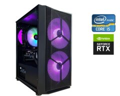 Игровой ПК Qube Wind Black (WIND_FMNU3) Tower NEW / Intel Core i5-10400F NEW (6 (12) ядер по 2.9 - 4.3 GHz) / 16 GB DDR4 NEW / 500 GB SSD NEW / nVidia GeForce RTX 2060 Dual EVO OC, 6 GB GDDR6, 192-bit / 650W NEW