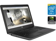 Мобильная рабочая станция Б-класс HP ZBook 15 G4 / 15.6" (1920x1080) TN / Intel Core i7-6700HQ (4 (8) ядра по 2.6 - 3.5 GHz) / 8 GB DDR4 / 250 GB SSD / nVidia Quadro M1000M, 2 GB GDDR5, 128-bit / WebCam