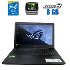 Игровой ноутбук Asus R556L / 15.6" (1366x768) TN / Intel Core i5-5200U (2 (4) ядра по 2.2 - 2.7 GHz) / 8 GB DDR3 / 500 GB HDD / nVidia GeForce 930M, 2 GB DDR3, 64-bit / WebCam / Windows 10