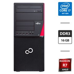 Игровой ПК Fujitsu Esprimo P720 E90 Tower / Intel Core i7-4790 (4 (8) ядра по 3.6 - 4.0 GHz) / 16 GB DDR3 / 480 GB SSD NEW / AMD Radeon R7 340, 2 GB GDDR5, 128-bit / DVD-ROM + Wi-Fi адаптер в подарок