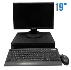 Комплект ПК: Brain Computers SFF / Intel Core 2 Duo E7500 (2 ядра по 2.93 GHz) / 4 GB DDR3 / 256 GB HDD / Intel G41 Express Chipset + Монитор Samsung SyncMaster 943NW / 19" (1440x900) TN / VGA + Клавиатура, мышь и кабели