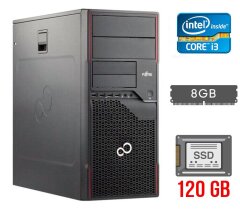 Комп'ютер Fujitsu Esprimo P710 E90+ Tower / Intel Core i3-3220 (2 (4) ядра по 3.3 GHz) / 8 GB DDR3 / 120 GB SSD / Intel HD Graphics 2500 / 280W / DVI / DisplayPort