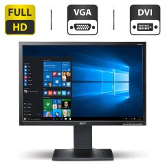 Монітор Б-клас Acer B243HL / 24" (1920x1080) TN / VGA, DVI / Вбудовані колонки 1x 1W / VESA 100x100 + Кабелі (VGA, DVI на вибір) та живлення