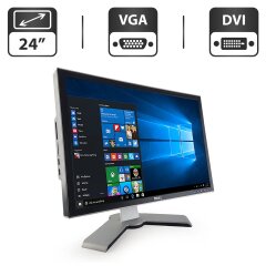 Монитор Dell 2407WFPb / 24" (1920x1200) TN / VGA, DVI, USB-Hub / VESA 100x100 / Кабель питания