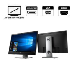 Монитор Dell P2418HZm / 24" (1920x1080) IPS / HDMI, DisplayPort, VGA / Кабель питания