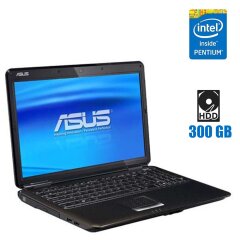 Ноутбук Asus K50IJ / 15.6" (1366x768) TN / Intel Pentium T4400 (2 ядра по 2.2 GHz) / 4 GB DDR2 / 300 GB HDD / nVidia GeForce G205M / WebCam / АКБ не держит