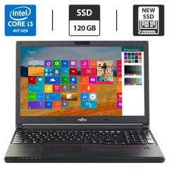 Ноутбук Fujitsu LifeBook E554 / 15.6" (1366x768) TN / Intel Core i3-4100M (2 (4) ядра по 2.5 GHz) / 8 GB DDR3 / 120 GB SSD NEW / Intel HD Graphics 4600 / DVD-ROM + Беспроводная мышка в подарок