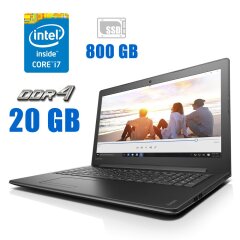 Ноутбук Lenovo IdeaPad 310-15IKB / 15.6" (1366x768) TN Touch / Intel Core i7-7500U (2 (4) ядра по 2.7 - 3.5 GHz) / 20 GB DDR4 / 800 GB SSD / Intel HD Graphics 620 / WebCam / Win 10
