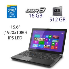 Робоча станція Toshiba Tecra W50-A / 15.6" (1920x1080) IPS LED / Intel Core i7-4810MQ (4 (8) ядра по 2.8 - 3.8 GHz) / 16 GB DDR3 / 512 GB SSD / nVidia Quadro K2100M, 2 GB GDDR5, 128-bit / WebCam / DVD-RW / USB 3.0