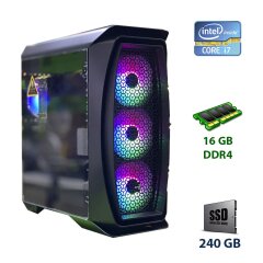 Новый игровой ПК 1stPlayer Tower / Intel Core i7-10700K (8 (16) ядер по 3.8 - 5.1 GHz) / 16 GB DDR4 / 240 GB SSD / AMD Radeon RX 5500 XT, 4 GB GDDR6, 128-bit / 500W