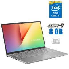 Ультрабук Asus VivoBook 14 S412F / 14" (1920x1080) TN / Intel Core i5-8265U (4 (8) ядра по 1.6 - 3.9 GHz) / 8 GB DDR4 / 256 GB SSD / Intel UHD Graphics / WebCam 
