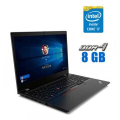 Ультрабук Lenovo ThinkPad L15 Gen 1 / 15.6" (1920x1080) IPS / Intel Core i7-10510U (4 (8) ядра по 1.8 - 4.9 GHz) / 8 GB DDR4 / 256 GB SSD / Intel UHD Graphics / WebCam / Windows 11 Pro Lic