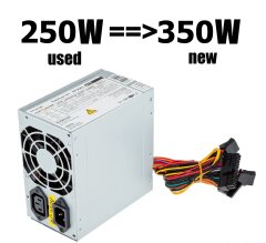 Замена блока питания на 250W на новый 350W