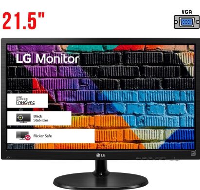 Монітор Б-клас LG 22M38A-B / 21.5" (1920x1080) TN / VGA / VESA 75x75